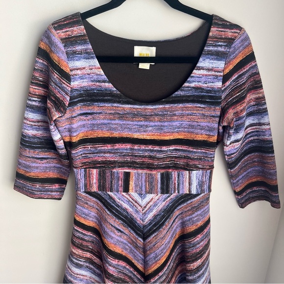 Maeve Kebren Anthropologie Striped Cotton Dress - Picture 10 of 16